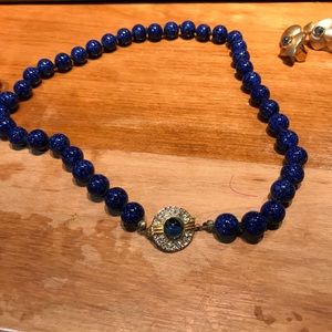 Bead necklace and earrings